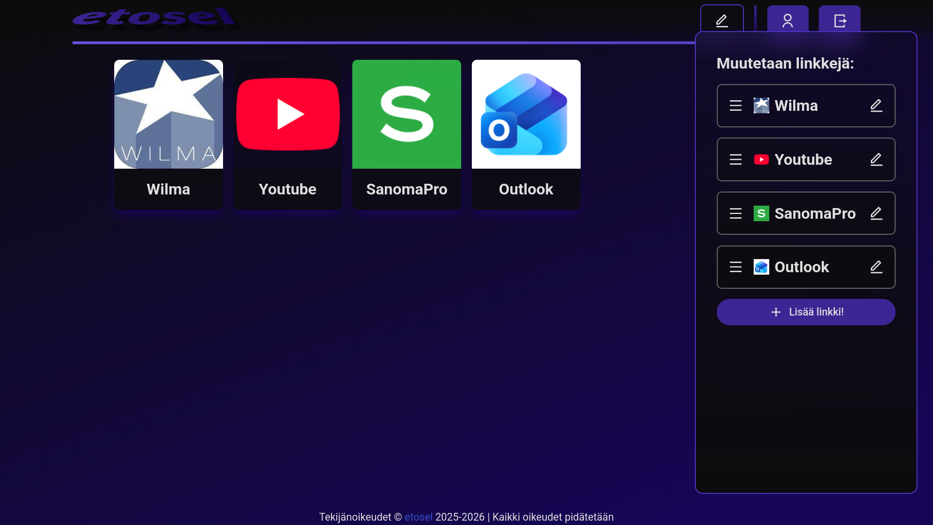 Etosel homepage